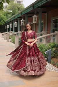 Antique Fashion 1 Without Blink Select this Designer Lehenga collection Made with Rangoli Silk With Sequins And thread Embroidered work Lehenga Choli with Dupatta