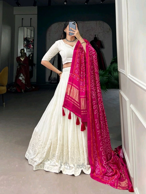 Antique Fashion 1 Experience timeless elegance with this beautiful lucknowi paper mirror work lehenga  - Designe 3