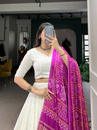 Antique Fashion 1 Experience timeless elegance with this beautiful lucknowi paper mirror work lehenga  - Designe 5