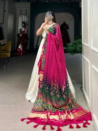 Antique Fashion 1 Experience timeless elegance with this beautiful lucknowi paper mirror work lehenga  - Designe 6