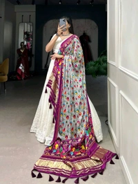 Antique Fashion 1 Experience timeless elegance with this beautiful lucknowi paper mirror work lehenga  - Designe 7