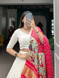 Antique Fashion 1 Experience timeless elegance with this beautiful lucknowi paper mirror work lehenga  - Designe 11