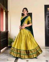 Antique Fashion 1 Paithani artistry on Cotton Silk an elegant tribute to cultural heritage   - colour 1, Flair =5 Gima Look, Unstitched Blouse
