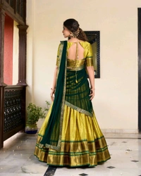 Antique Fashion 1 Paithani artistry on Cotton Silk an elegant tribute to cultural heritage   - colour 1, Flair =5 Gima Look, Unstitched Blouse