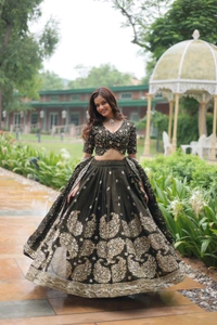 Antique Fashion 1 Without Blink Select this Designer Lehenga collection Made with Rangoli Silk With Sequins And thread Embroidered work Lehenga Choli with Dupatta  