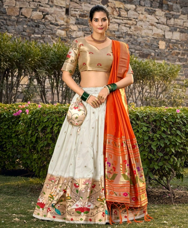 Antique Fashion 1 Captivate hearts and turn heads in our Jacquard Silk Paithani Lehenga Choli  where every detail reflects the essence of tradition  - colour 1