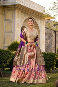 Antique Fashion 1 Captivate hearts and turn heads in our Jacquard Silk Paithani Lehenga Choli   where every detail reflects the essence of tradition
