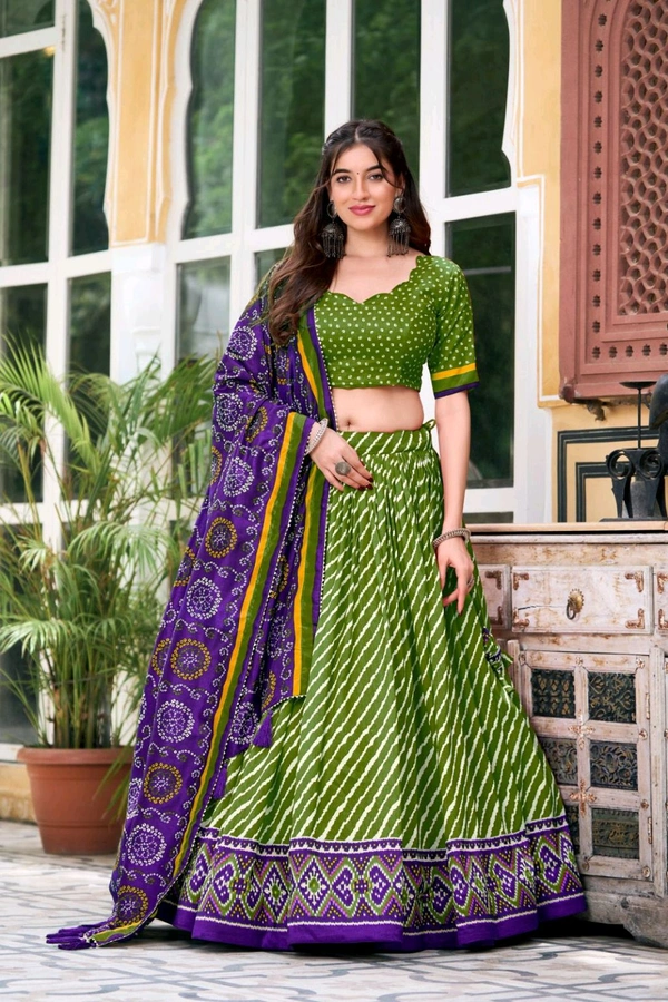 Antique Fashion 1 Elevate your ethnic fashion with the allure of South Indian style Lehenga Choli  a blend of tradition and modernity that captivates hearts - colour 5