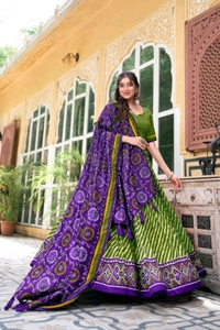 Antique Fashion 1 Elevate your ethnic fashion with the allure of South Indian style Lehenga Choli  a blend of tradition and modernity that captivates hearts - colour 5