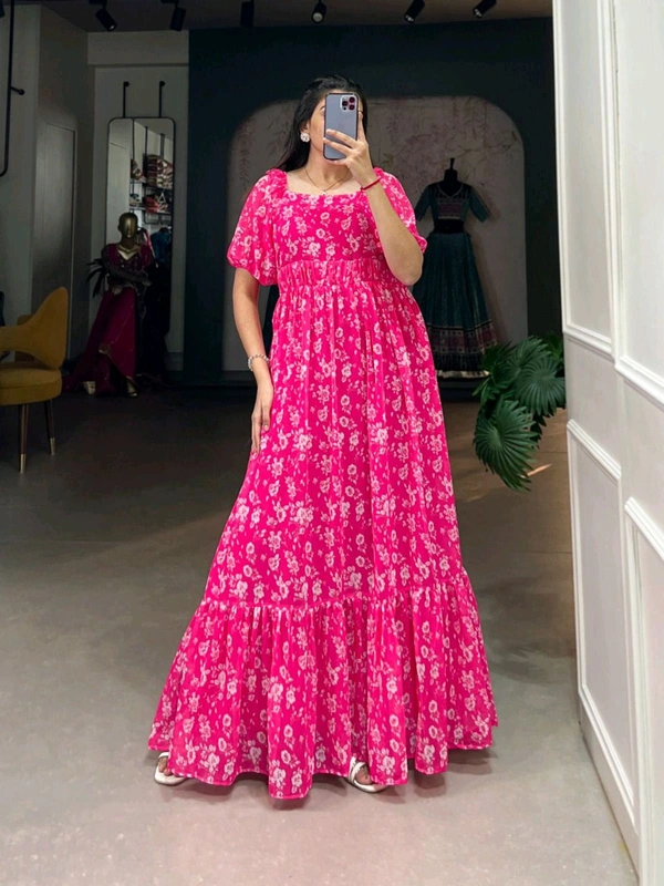 Antique Fashion 1 Elegant and Stylish Georgette Gown Redefining Grace and Glamour in Timeless Designs  - colour 1