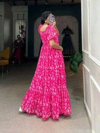Antique Fashion 1 Elegant and Stylish Georgette Gown Redefining Grace and Glamour in Timeless Designs  - colour 1