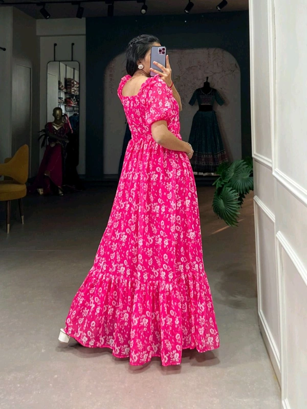 Antique Fashion 1 Elegant and Stylish Georgette Gown Redefining Grace and Glamour in Timeless Designs  - colour 1