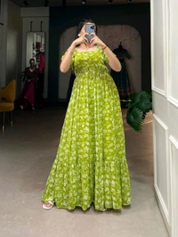 Antique Fashion 1 Elegant and Stylish Georgette Gown Redefining Grace and Glamour in Timeless Designs  - colour 2