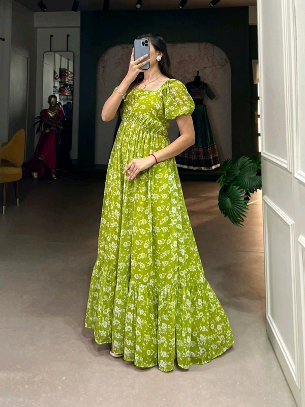 Antique Fashion 1 Elegant and Stylish Georgette Gown Redefining Grace and Glamour in Timeless Designs  - colour 2