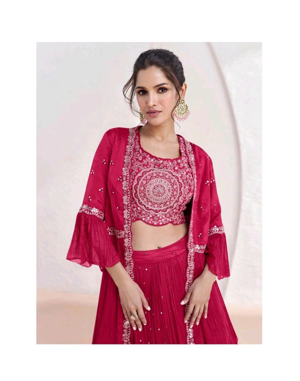 Antique Fashion 1 TOP REAL GEORGETTE free size stitch BOTTOM  REAL GEORGETTE free size sticth DUPTTA PREMIUM NET WITH FANCY LACE 