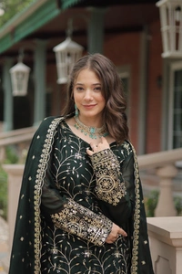Antique Fashion 1 PREMIUM DESIGNER READYMADE KURTI PLAZOO DUPATTA COLLECTIONS - colour 2, XL