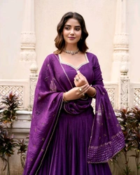 Antique Fashion 1 Pure Chanderi Plain Lehenga with Intricate Zari Work Border - colour 4