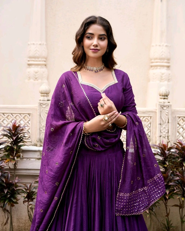 Antique Fashion 1 Pure Chanderi Plain Lehenga with Intricate Zari Work Border - colour 4