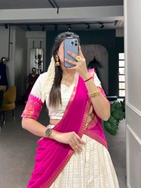 Antique Fashion 1 Soth Indian Lehegha  - colour 4, Unstitched Blouse