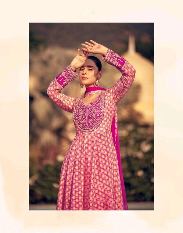 Antique Fashion 1 Designer Anarkali Suit Set Collection  - XL