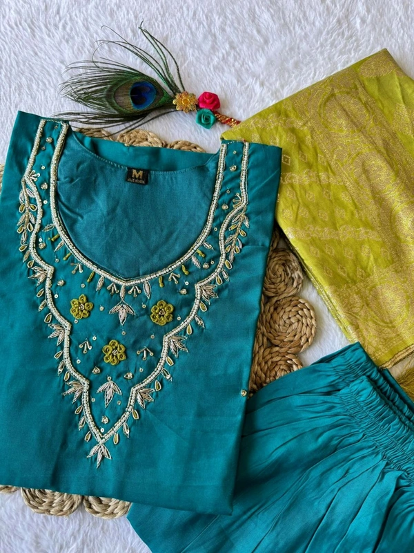 Antique Fashion 1 Designer Kurti Pant Duppta Collection  - M