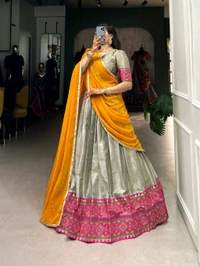 Antique Fashion 1 Kanjivaram Lehengas  - colour 2