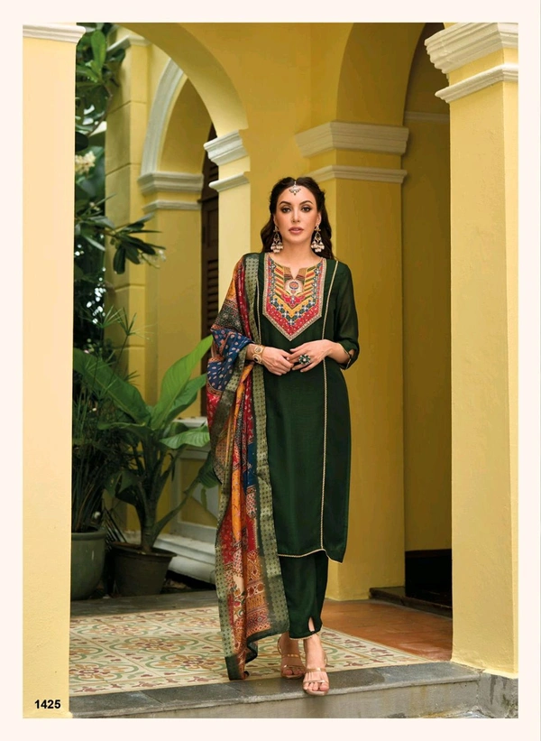 Antique Fashion 1 New Launching Designer Kurti Pant Collection 2024-25 - colour 2, M