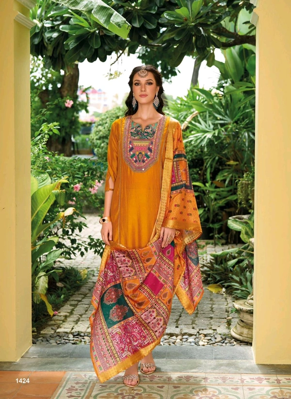 Antique Fashion 1 New Launching Designer Kurti Pant Collection 2024-25 - colour 3, L
