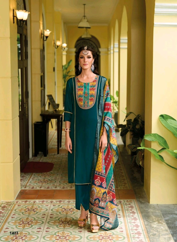 Antique Fashion 1 New Launching Designer Kurti Pant Collection 2024-25 - colour 4, 2XL