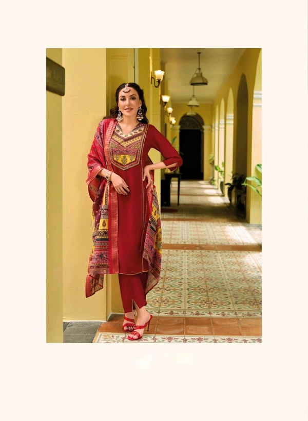 Antique Fashion 1 New Launching Designer Kurti Pant Collection 2024-25 - colour 5, 3XL