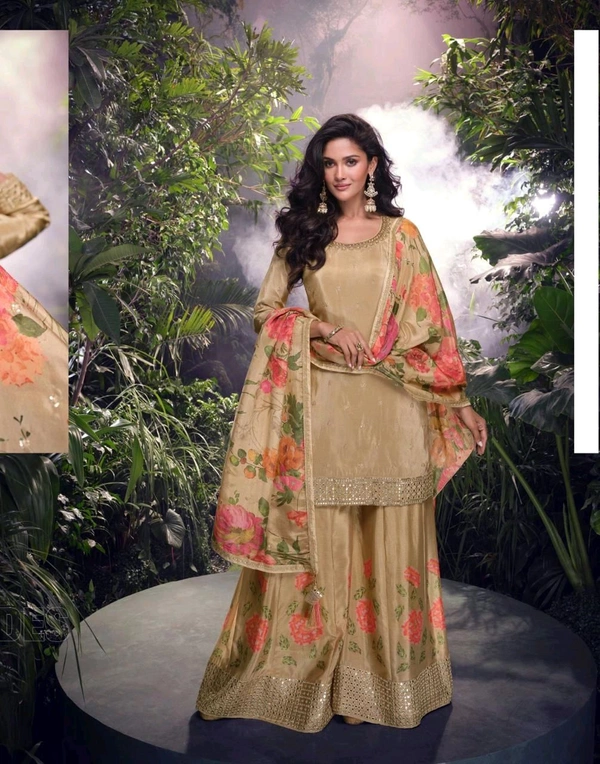 Antique Fashion 1 Kurti Plazo Collection  - M