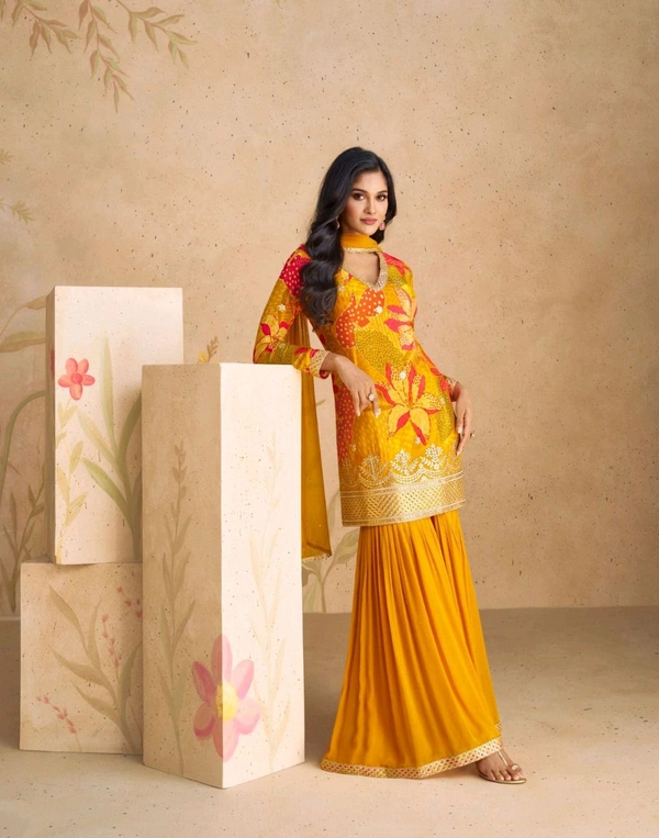 Antique Fashion 1 Kurti Plazo Set - XL