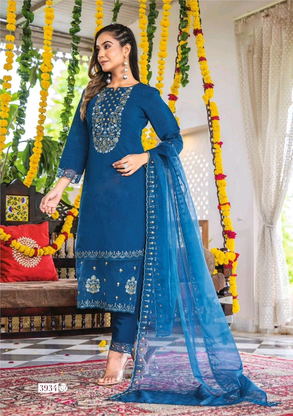 Antique Fashion 1 Kurti Pant Collection 2024 25 - L, colour 3