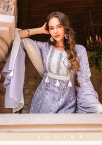 Antique Fashion 1 Designer Anarkali Suit Set Collection 2025 - L, colour 3