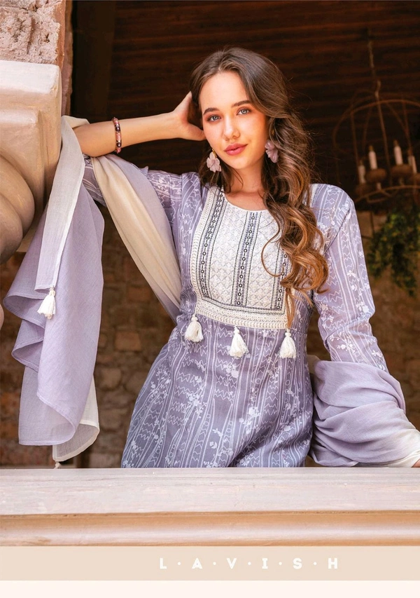Antique Fashion 1 Designer Anarkali Suit Set Collection 2025 - L, colour 3