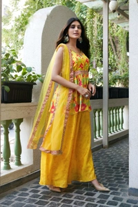 Antique Fashion 1 Kurti Plazo Set - L