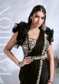 Antique Fashion 1 Ready To Wear Designer Saree  - Black