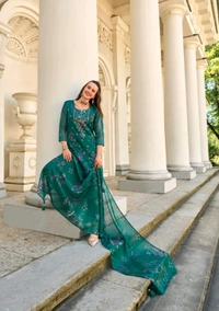 Antique Fashion 1 Kurti Pant Duppta Set  - 2XL