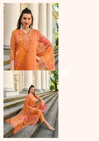 Antique Fashion 1 Kurti Pant Duppta Set  - M