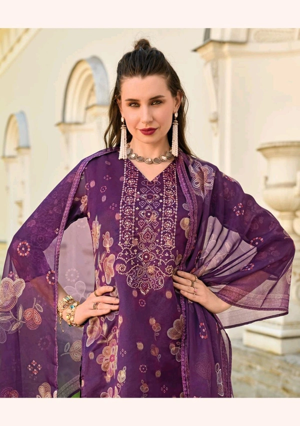 Antique Fashion 1 Kurti Pant Duppta Set  - L