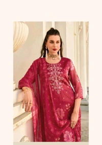 Antique Fashion 1 Kurti Pant Duppta Set  - M