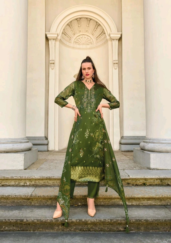 Antique Fashion 1 Kurti Pant Duppta Set  - 2XL
