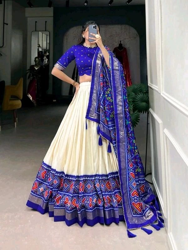 Antique Fashion 1 Wedding Grace in Patola Print - colour 4, Unstitched Blouse