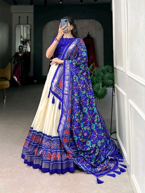 Antique Fashion 1 Wedding Grace in Patola Print - colour 4, Unstitched Blouse