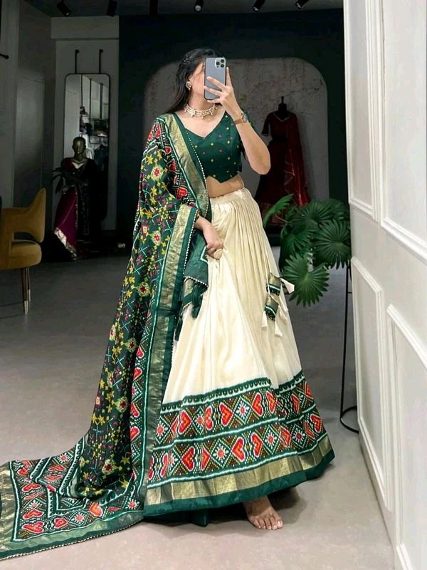 Antique Fashion 1 Wedding Grace in Patola Print - colour 3, Unstitched Blouse