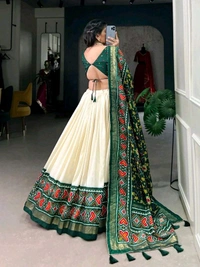 Antique Fashion 1 Wedding Grace in Patola Print - colour 3, Unstitched Blouse
