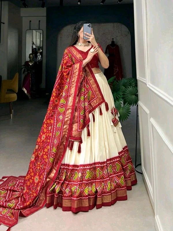 Antique Fashion 1 Wedding Grace in Patola Print - colour 2, Unstitched Blouse