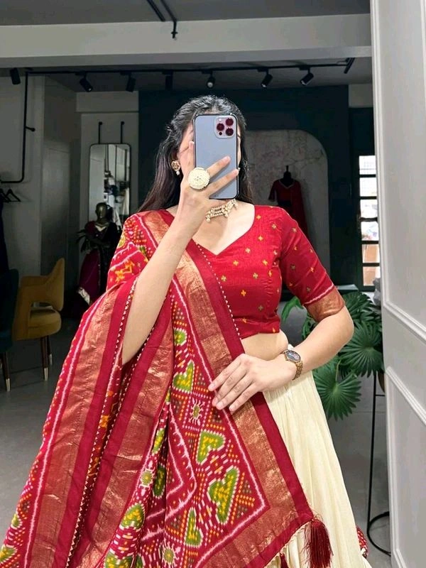 Antique Fashion 1 Wedding Grace in Patola Print - colour 2, Unstitched Blouse