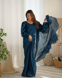 Antique Fashion 1 READY TO WEAR PREDRAPPED REAY TO WEAR SAREE WITH FULL STTICHED BLOUSE JIMMY CHOO FABRIC - colour 3, Xl