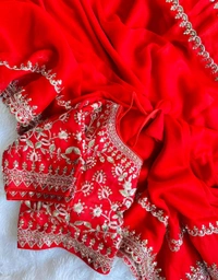 Antique Fashion 1 Beautiful Saree Collection 2024 - colour 2, Stitched Blouse
